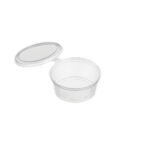 100ml Round Containers Hinged 100pc/slv 1000pc/ctn