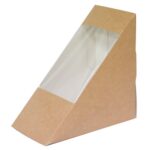 Sandwich Wedge Pla Window Kraft Large 500 pc/ctn