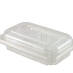 Large Hinged Lid Container PET Clear Rectangle 250 pc/ctn