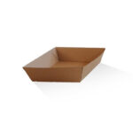 Tray Square Corrugated Plain Brown 250pc/ctn