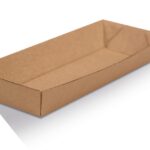 Hot Dog Tray Corrugated Kraft Plain 600pc/ctn