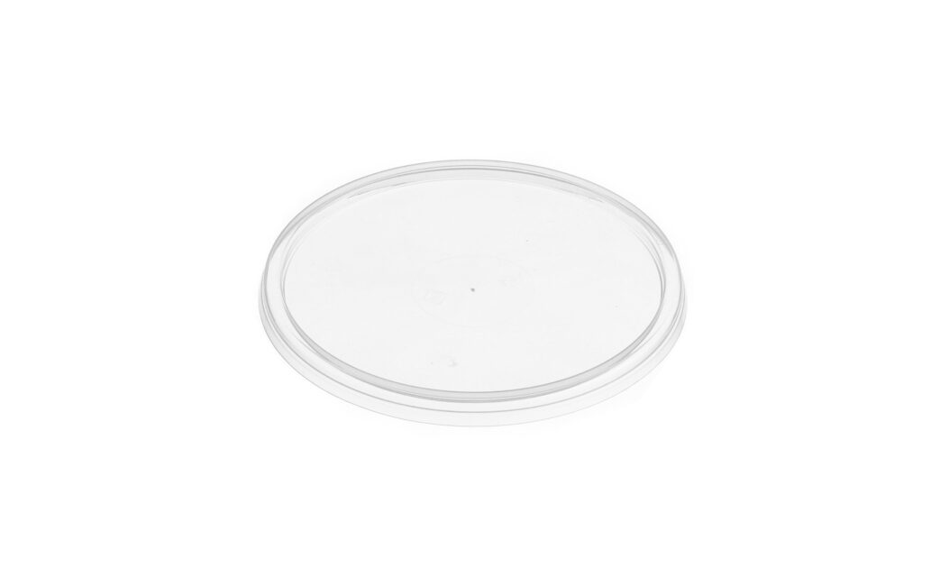 ROUND LID 120mm Lids to Suit Round Container Clear 50pc/pk 500pc/ctn - Image 1