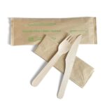 Wooden Fork Knife Napkin Set 400pack/ctn